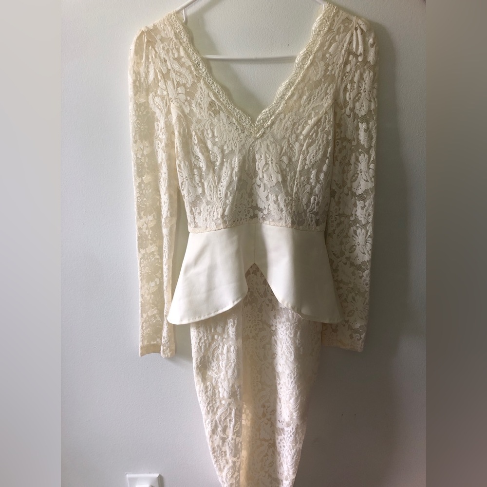 V neck lace dress wedding or formal